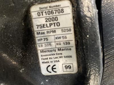 Mercury 75 hp 2000 year