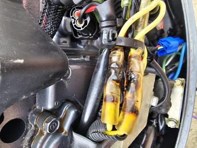 Yellow wires at some point appear to have been hot.